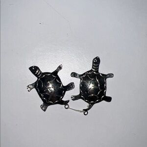 Silver Turtle Earrings ALPACA MEXICO